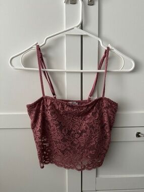 Rose and Lace Crop Top